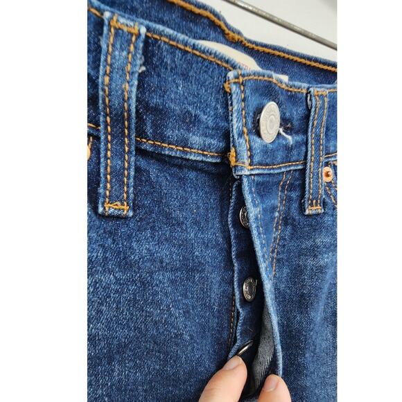 Levi's Wedgie Straight Jeans Dark Wash Size 28 - Picture 6 of 8